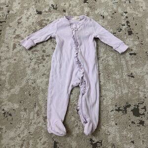 Baby Gap Girl Purple Ribbed Footie Size 3-6 Months